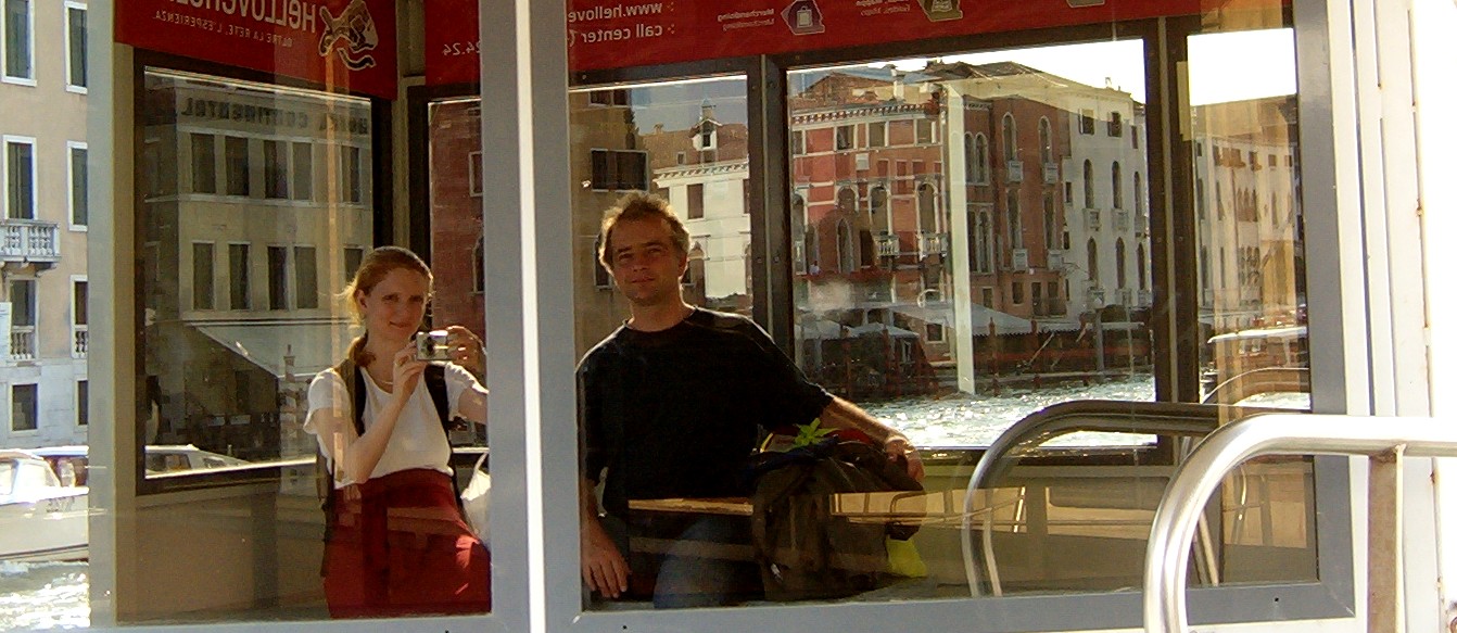 A reflective moment on the Grand Canal