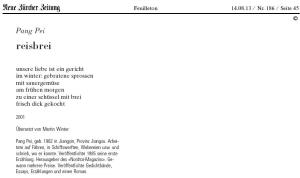 pang pei reisbrei nzz