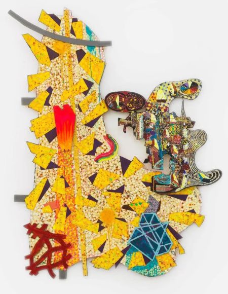 Michael Downs，PINK TOWER，Mixed media on canvas and wood，2018，167×98cm